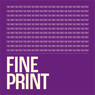 Album cover - Fine Print