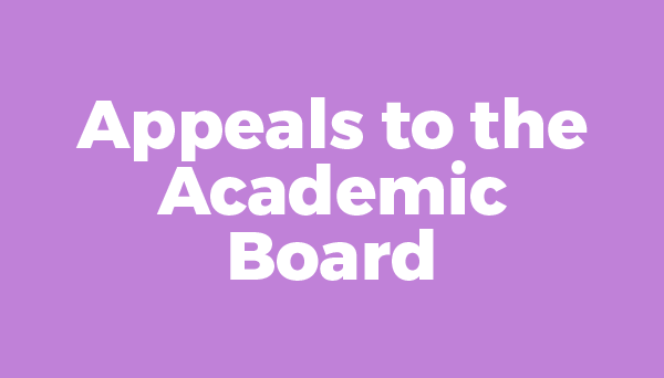 Appeals To The Academic Board