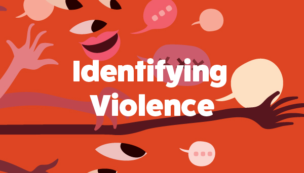 Ignore no more identifying violence. Hands reaching out.